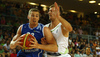 Erik Murphy (no.33) of Finland (L) and Zoran Dragic (no.12) of Slovenia (R) during basketball match of Adecco cup between Finland and Slovenia. Basketball match of Adecco cup between Finland and Slovenia was played in Bonifika arena in Koper, Slovenia, on Saturday, 22nd of August 2015.
