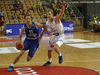 Petteri Koponen (no.11) of Finland (L) and Jaka Blazic (no.9) of Slovenia (R) during basketball match of Adecco cup between Finland and Slovenia. Basketball match of Adecco cup between Finland and Slovenia was played in Bonifika arena in Koper, Slovenia, on Saturday, 22nd of August 2015.
