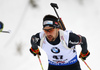 Mario Dolder of Switzerland during the men 10km sprint race of IBU Biathlon World Cup in Hochfilzen, Austria.  Men 10km sprint race of IBU Biathlon World cup was held in Hochfilzen, Austria, on Friday, 8th of December 2017.
