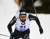 Benjamin Weger of Switzerland during the men 10km sprint race of IBU Biathlon World Cup in Hochfilzen, Austria.  Men 10km sprint race of IBU Biathlon World cup was held in Hochfilzen, Austria, on Friday, 8th of December 2017.
