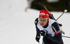 Jeremy Finello of Switzerland during the men 10km sprint race of IBU Biathlon World Cup in Hochfilzen, Austria.  Men 10km sprint race of IBU Biathlon World cup was held in Hochfilzen, Austria, on Friday, 8th of December 2017.
