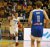 Shawn Huff (no.7) of Finland and Jaka Blazic (no.11) of Slovenia during basketball match of FIBA Basketball World Cup 2023 Qualifiers between Slovenia and Finland. Basketball match of FIBA Basketball World Cup 2023 Qualifiers between Slovenia and Finland was played in Bonifika arena in Koper, Slovenia, on Monday, 28th of February 2022.