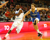 Jamar Wilson (no.31) of Finland and Jaka Blazic (no.11) of Slovenia during basketball match of FIBA Basketball World Cup 2023 Qualifiers between Slovenia and Finland. Basketball match of FIBA Basketball World Cup 2023 Qualifiers between Slovenia and Finland was played in Bonifika arena in Koper, Slovenia, on Monday, 28th of February 2022.