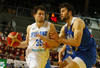 Ilari Seppala (no.35) of Finland and  Mike Tobey (no.10) of Slovenia during basketball match of FIBA Basketball World Cup 2023 Qualifiers between Slovenia and Finland. Basketball match of FIBA Basketball World Cup 2023 Qualifiers between Slovenia and Finland was played in Bonifika arena in Koper, Slovenia, on Monday, 28th of February 2022.