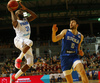 Jamar Wilson (no.31) of Finland and Mike Tobey (no.10) of Slovenia during basketball match of FIBA Basketball World Cup 2023 Qualifiers between Slovenia and Finland. Basketball match of FIBA Basketball World Cup 2023 Qualifiers between Slovenia and Finland was played in Bonifika arena in Koper, Slovenia, on Monday, 28th of February 2022.