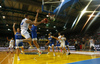 Elias Valtonen (no.19) of Finland during basketball match of FIBA Basketball World Cup 2023 Qualifiers between Slovenia and Finland. Basketball match of FIBA Basketball World Cup 2023 Qualifiers between Slovenia and Finland was played in Bonifika arena in Koper, Slovenia, on Monday, 28th of February 2022.