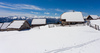 Snow cowered alpine meadows Zajamniki in Pokljuka, Slovenia, on Saturday, 30th of April 2016.
