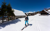 Ski touring and freeride skiing in mountains above Pokljuka, Slovenia, on Saturday, 30th of April 2016.
