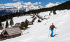 Ski touring and freeride skiing in mountains above Pokljuka, Slovenia, on Saturday, 30th of April 2016.
