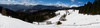 Snow cowered alpine meadows Zajamniki in Pokljuka, Slovenia, on Saturday, 30th of April 2016.
