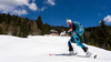 Ski touring and freeride skiing in mountains above Pokljuka, Slovenia, on Saturday, 30th of April 2016.
