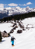 Ski touring and freeride skiing in mountains above Pokljuka, Slovenia, on Saturday, 30th of April 2016.
