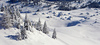 Ski touring in Velika Planina above Kamnik, Slovenia on sunny Saturday, 20th of February 2016.
