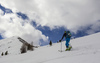 Ski touring in mountains above Innerkrems, Austria.
