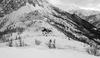 Ski touring in mountains around Vrsic pass above Kranjska Gora, Slovenia.