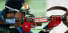 Simon Fourcade of France during men 20km individual race of e.on Ruhrgas IBU Biathlon World Cup 2009-10. Men individual race of e.on Ruhrgas IBU Biathlon World Cup was held in Pokljuka, Slovenia, on 17th of December 2009.
