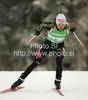 Andrea Henkel of Germany during women 15km individual race of e.on Ruhrgas IBU Biathlon World Cup 2009-10. Women individual race of e.on Ruhrgas IBU Biathlon World Cup was held in Pokljuka, Slovenia, on 17th of December 2009.

