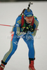 Second placed Anna Carin Olofsson-Zidek of Sweden during women 15km individual race of e.on Ruhrgas IBU Biathlon World Cup 2009-10. Women individual race of e.on Ruhrgas IBU Biathlon World Cup was held in Pokljuka, Slovenia, on 17th of December 2009.
