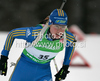 Anna Maria Nilsson of Sweden during women 15km individual race of e.on Ruhrgas IBU Biathlon World Cup 2009-10. Women individual race of e.on Ruhrgas IBU Biathlon World Cup was held in Pokljuka, Slovenia, on 17th of December 2009.
