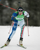 Michela Ponza of Italy during women 15km individual race of e.on Ruhrgas IBU Biathlon World Cup 2009-10. Women individual race of e.on Ruhrgas IBU Biathlon World Cup was held in Pokljuka, Slovenia, on 17th of December 2009.
