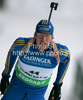 Mattias Nilsson of Sweden during men 20km individual race of e.on Ruhrgas IBU Biathlon World Cup 2009-10. Men individual race of e.on Ruhrgas IBU Biathlon World Cup was held in Pokljuka, Slovenia, on 17th of December 2009.
