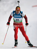 Winner Christoph Sumann of Austria during men 20km individual race of e.on Ruhrgas IBU Biathlon World Cup 2009-10. Men individual race of e.on Ruhrgas IBU Biathlon World Cup was held in Pokljuka, Slovenia, on 17th of December 2009.
