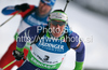 Janez Maric of Slovenia during men 20km individual race of e.on Ruhrgas IBU Biathlon World Cup 2009-10. Men individual race of e.on Ruhrgas IBU Biathlon World Cup was held in Pokljuka, Slovenia, on 17th of December 2009.
