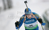Mattias Nilsson of Sweden during men 20km individual race of e.on Ruhrgas IBU Biathlon World Cup 2009-10. Men individual race of e.on Ruhrgas IBU Biathlon World Cup was held in Pokljuka, Slovenia, on 17th of December 2009.
