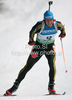 Michael Greis of Germany during men 20km individual race of e.on Ruhrgas IBU Biathlon World Cup 2009-10. Men individual race of e.on Ruhrgas IBU Biathlon World Cup was held in Pokljuka, Slovenia, on 17th of December 2009.
