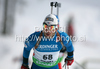 Second placed Simon Fourcade of France during men 20km individual race of e.on Ruhrgas IBU Biathlon World Cup 2009-10. Men individual race of e.on Ruhrgas IBU Biathlon World Cup was held in Pokljuka, Slovenia, on 17th of December 2009.
