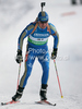 Magnus Jonsson of Sweden during men 20km individual race of e.on Ruhrgas IBU Biathlon World Cup 2009-10. Men individual race of e.on Ruhrgas IBU Biathlon World Cup was held in Pokljuka, Slovenia, on 17th of December 2009.
