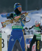 Sofia Domeij of Sweden during women 10km pursuit race of e.on Ruhrgas IBU Biathlon World Cup 2009-10. Women pursuit race of e.on Ruhrgas IBU Biathlon World Cup was held in Pokljuka, Slovenia, on 20th of December 2009.
