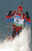 Alexander Os of Norway during men 12,5km pursuit race of e.on Ruhrgas IBU Biathlon World Cup 2009-10. Men pursuit race of e.on Ruhrgas IBU Biathlon World Cup was held in Pokljuka, Slovenia, on 20th of December 2009.
