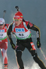 Simon Schempp of Germany during men 12,5km pursuit race of e.on Ruhrgas IBU Biathlon World Cup 2009-10. Men pursuit race of e.on Ruhrgas IBU Biathlon World Cup was held in Pokljuka, Slovenia, on 20th of December 2009.
