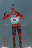 Halvard Hanevold of Norway during men 12,5km pursuit race of e.on Ruhrgas IBU Biathlon World Cup 2009-10. Men pursuit race of e.on Ruhrgas IBU Biathlon World Cup was held in Pokljuka, Slovenia, on 20th of December 2009.
