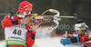 Lars Berger of Norway during men 12,5km pursuit race of e.on Ruhrgas IBU Biathlon World Cup 2009-10. Men pursuit race of e.on Ruhrgas IBU Biathlon World Cup was held in Pokljuka, Slovenia, on 20th of December 2009.
