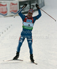 Winner Evgeny Ustyugov of Russia during men 12,5km pursuit race of e.on Ruhrgas IBU Biathlon World Cup 2009-10. Men pursuit race of e.on Ruhrgas IBU Biathlon World Cup was held in Pokljuka, Slovenia, on 20th of December 2009.
