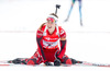 Winner Synnoeve Solemdal (NOR) during Womens Pursuit of E. ON IBU Biathlon World Cup at the Biathlonstadium in Hochfilzen, Austria on 2013/12/08.
