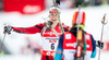 Winner Synnoeve Solemdal (NOR) during Womens Pursuit of E. ON IBU Biathlon World Cup at the Biathlonstadium in Hochfilzen, Austria on 2013/12/08.
