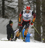 Third placed Arnd Peiffer of Germany competes during men IBU E.on Biathlon World cup sprint race in Pokljuka, Slovenia. Men sprint race of IBU E.on Biathlon World cup was held on Thursday, 6th of March 2014 in Pokljuka, Slovenia.
