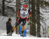 Third placed Arnd Peiffer of Germany competes during men IBU E.on Biathlon World cup sprint race in Pokljuka, Slovenia. Men sprint race of IBU E.on Biathlon World cup was held on Thursday, 6th of March 2014 in Pokljuka, Slovenia.
