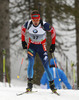 Second placed Anton Shipulin of Russia competes during men IBU E.on Biathlon World cup sprint race in Pokljuka, Slovenia. Men sprint race of IBU E.on Biathlon World cup was held on Thursday, 6th of March 2014 in Pokljuka, Slovenia.
