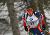 Second placed Anton Shipulin of Russia competes during men IBU E.on Biathlon World cup sprint race in Pokljuka, Slovenia. Men sprint race of IBU E.on Biathlon World cup was held on Thursday, 6th of March 2014 in Pokljuka, Slovenia.
