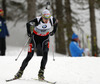 Olli Hiidensalo of Finland competes during men IBU E.on Biathlon World cup sprint race in Pokljuka, Slovenia. Men sprint race of IBU E.on Biathlon World cup was held on Thursday, 6th of March 2014 in Pokljuka, Slovenia.
