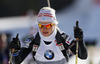 Mari Laukkanen of Finland warming up before start of the women IBU E.on Biathlon World cup sprint race in Pokljuka, Slovenia. Women sprint race of IBU E.on Biathlon World cup was held on Thursday, 6th of March 2014 in Pokljuka, Slovenia.
