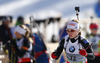 Sanna Markkanen of Finland warming up before start of the women IBU E.on Biathlon World cup sprint race in Pokljuka, Slovenia. Women sprint race of IBU E.on Biathlon World cup was held on Thursday, 6th of March 2014 in Pokljuka, Slovenia.
