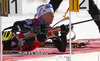 Kaisa Makarainen of Finland warming up before start of the women IBU E.on Biathlon World cup sprint race in Pokljuka, Slovenia. Women sprint race of IBU E.on Biathlon World cup was held on Thursday, 6th of March 2014 in Pokljuka, Slovenia.
