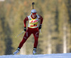 Tora Berger of Norway competes during women IBU E.on Biathlon World cup sprint race in Pokljuka, Slovenia. Women sprint race of IBU E.on Biathlon World cup was held on Thursday, 6th of March 2014 in Pokljuka, Slovenia.
