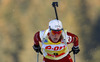 Tora Berger of Norway competes during women IBU E.on Biathlon World cup sprint race in Pokljuka, Slovenia. Women sprint race of IBU E.on Biathlon World cup was held on Thursday, 6th of March 2014 in Pokljuka, Slovenia.
