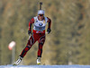Tiril Eckhoff of Norway  competes during women IBU E.on Biathlon World cup sprint race in Pokljuka, Slovenia. Women sprint race of IBU E.on Biathlon World cup was held on Thursday, 6th of March 2014 in Pokljuka, Slovenia.
